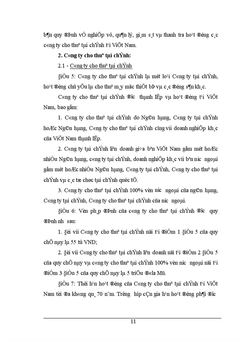 image for page Chế độ tài chính về tổ chức và hoạt động của Công ty cho thuê tài chính ở Việt Nam