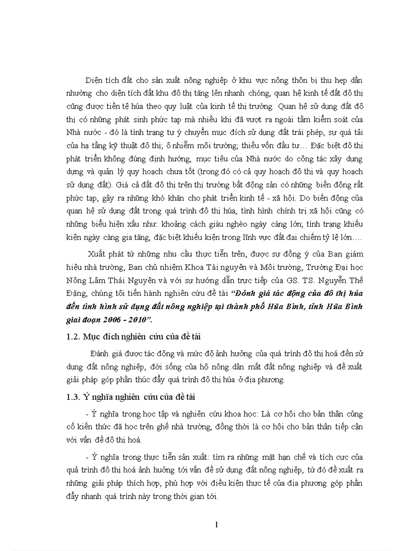 image for page Đánh giá tác động của đô thị hóa đến tình hình sử dụng đất nông nghiệp tại thành phố Hòa Bình tỉnh Hòa Bình giai đoạn 2006 2010