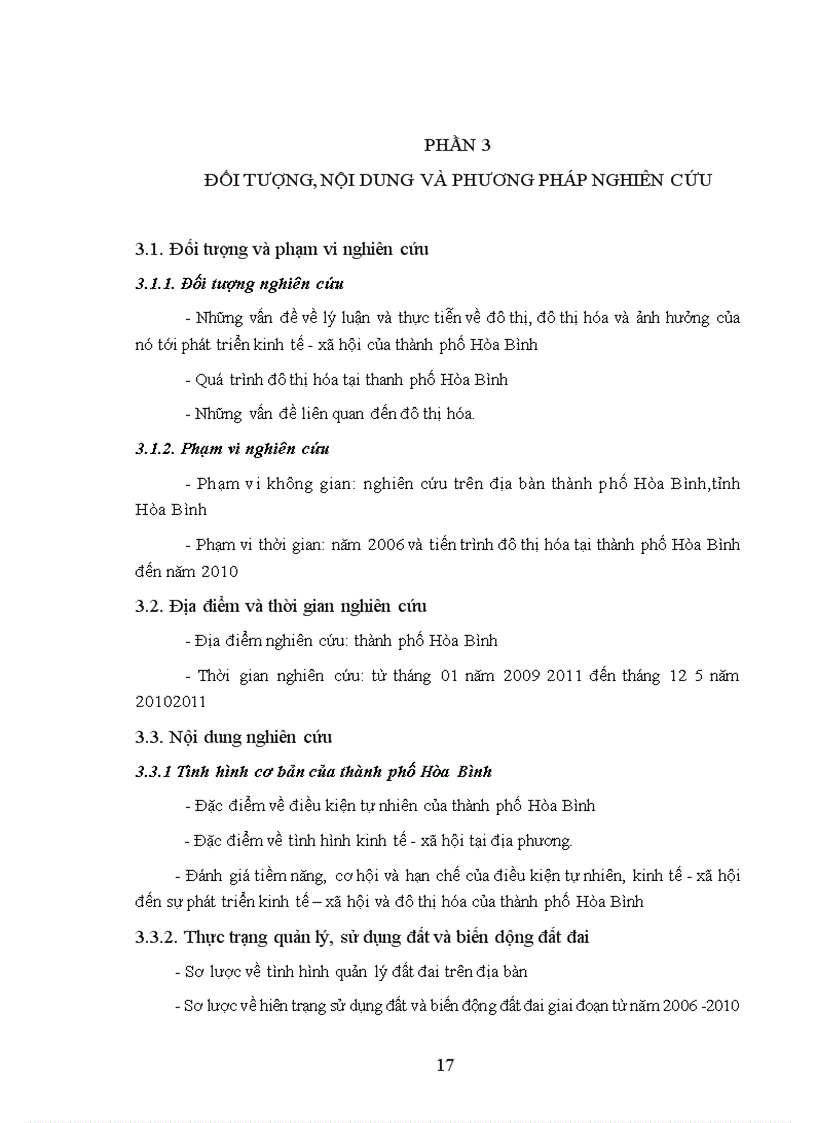 image for page Đánh giá tác động của đô thị hóa đến tình hình sử dụng đất nông nghiệp tại thành phố Hòa Bình tỉnh Hòa Bình giai đoạn 2006 2010