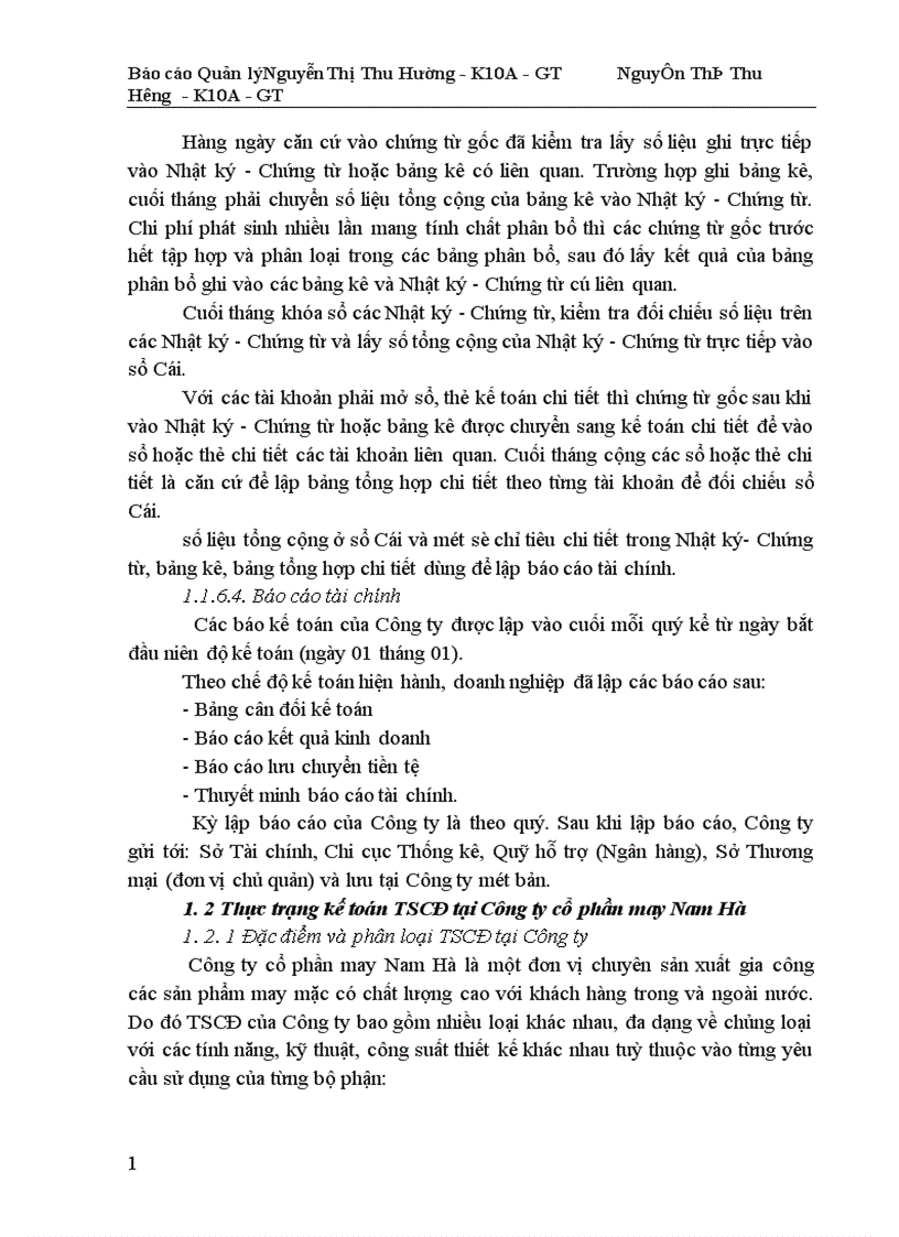 image for page Công tác quản lý TSCĐ và nâng cao hiệu quả sử dụng TSCĐ tại Công ty cổ phần may Nam Hà 1