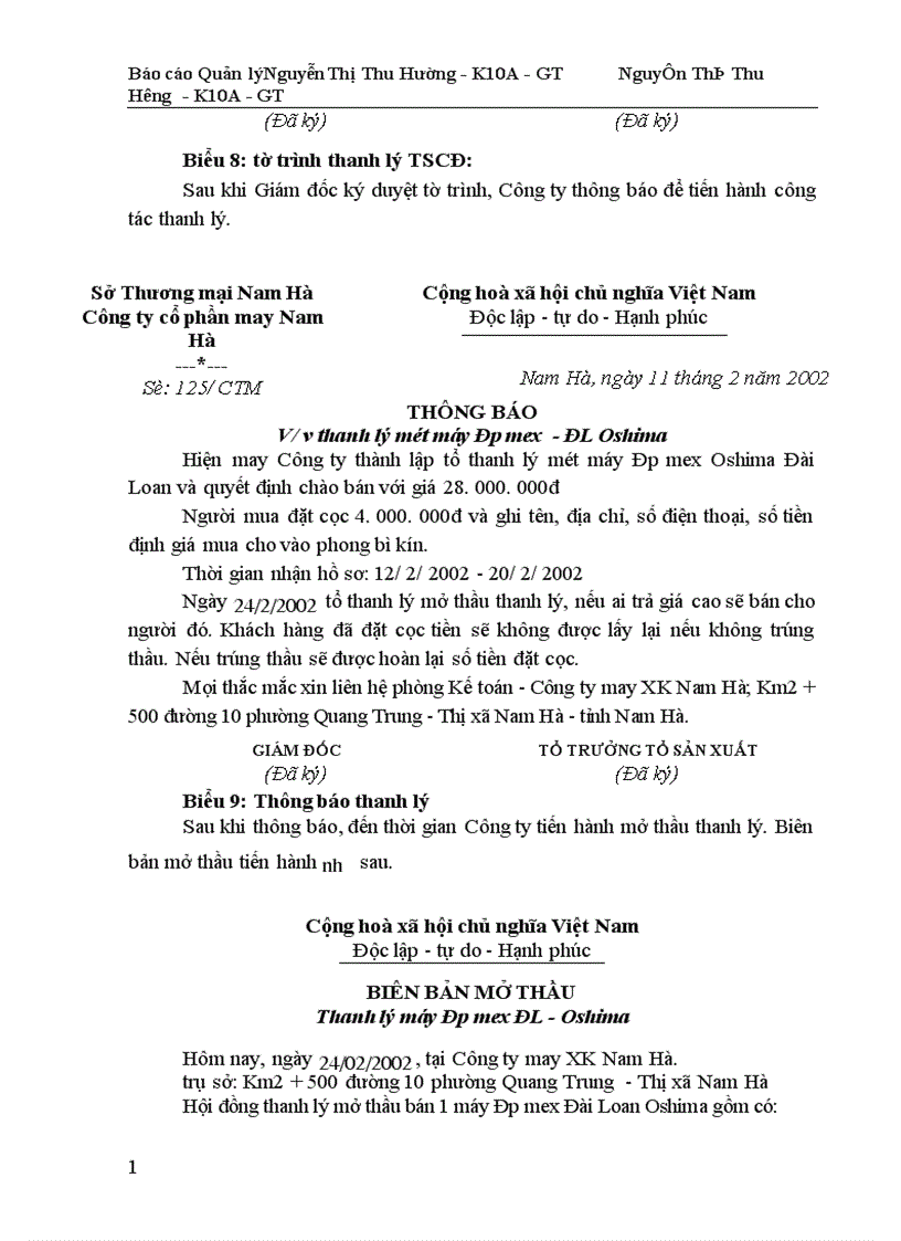 image for page Công tác quản lý TSCĐ và nâng cao hiệu quả sử dụng TSCĐ tại Công ty cổ phần may Nam Hà 1