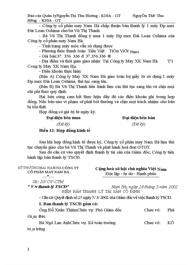image for page Công tác quản lý TSCĐ và nâng cao hiệu quả sử dụng TSCĐ tại Công ty cổ phần may Nam Hà 1