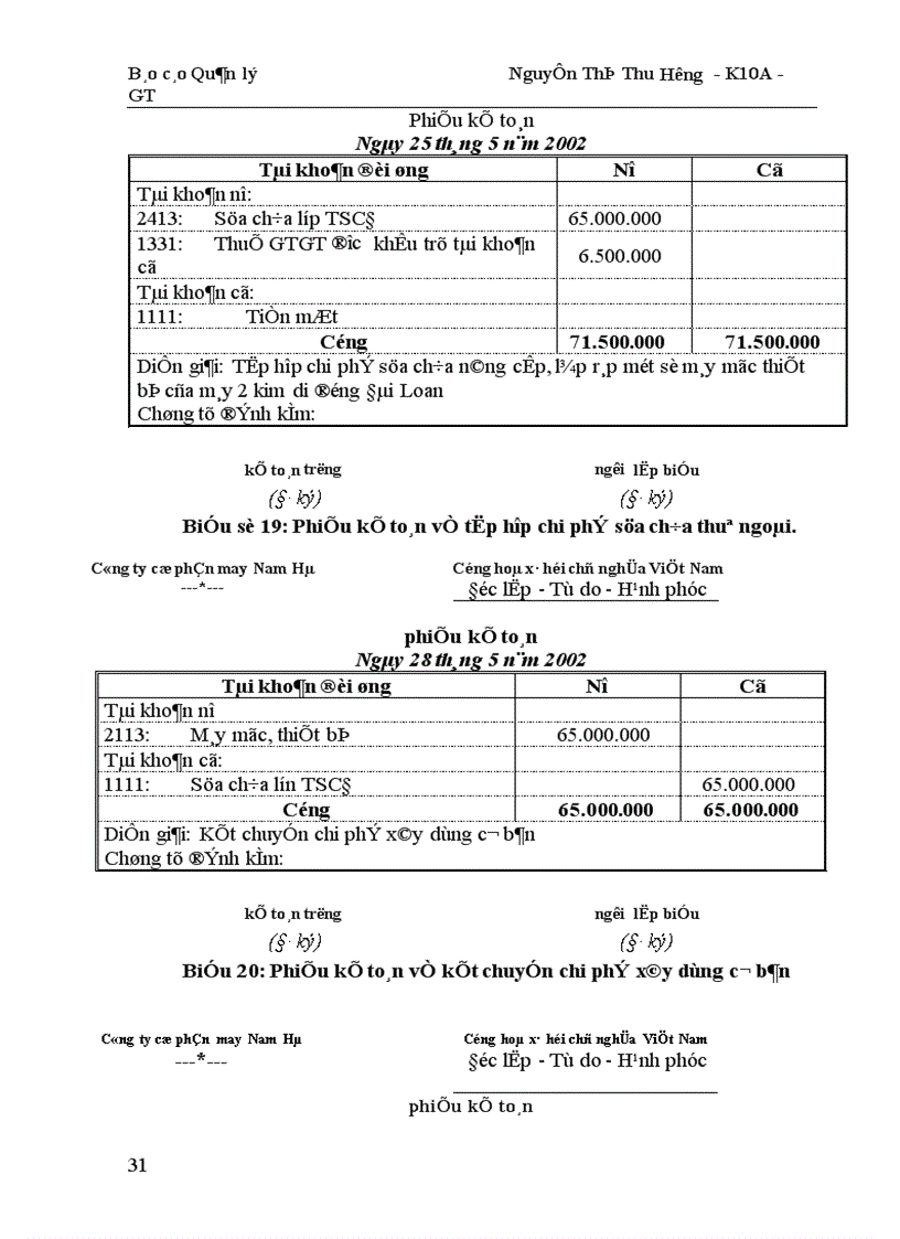 image for page Công tác quản lý TSCĐ và nâng cao hiệu quả sử dụng TSCĐ tại Công ty cổ phần may Nam Hà 1