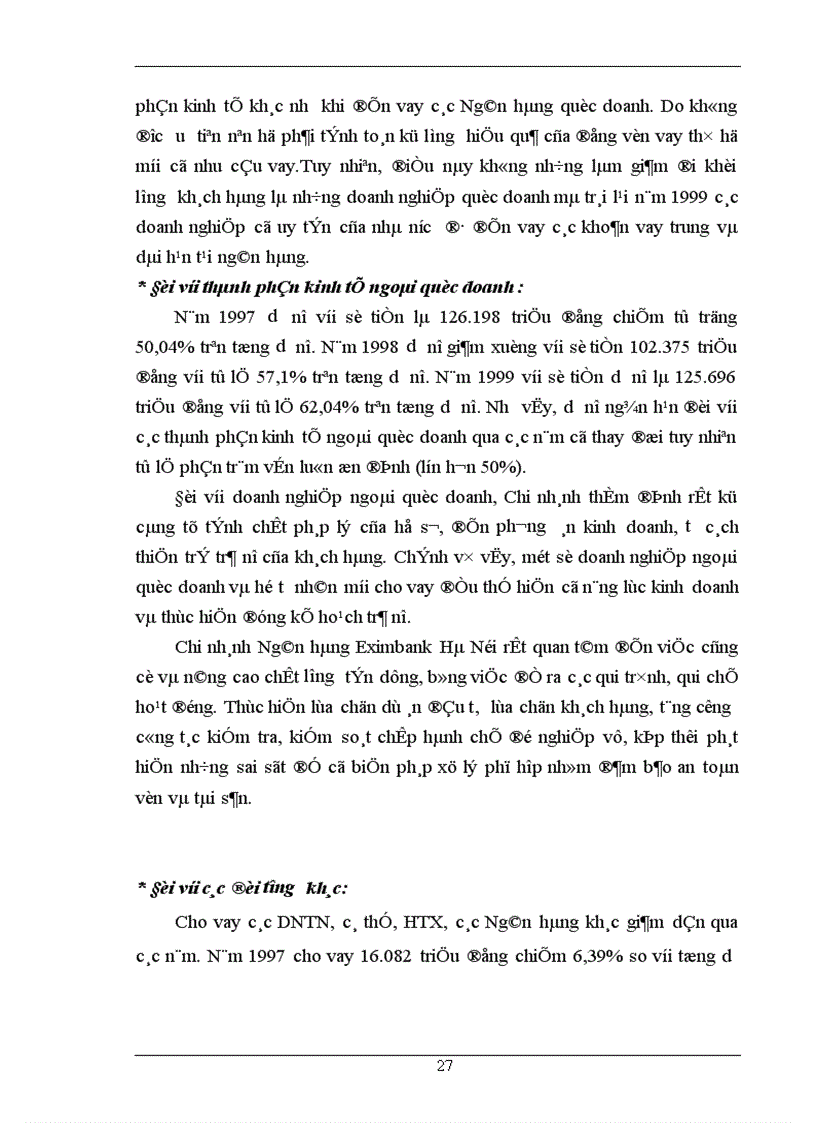 image for page Chất lượng tín dụng ngân hàng hiện trạng và giải pháp nâng cao chất lượng tín dụng tại NHTMCP Eximbank Hà Nội 1