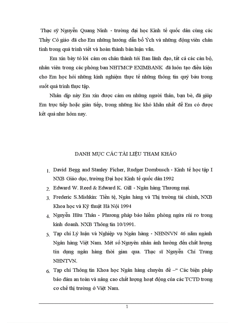 image for page Chất lượng tín dụng ngân hàng hiện trạng và giải pháp nâng cao chất lượng tín dụng tại NHTMCP Eximbank Hà Nội 1