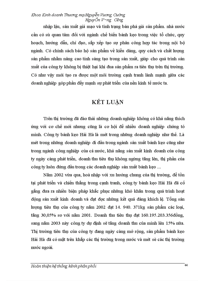 image for page Hoàn thiện hệ thống kênh phân phối của công ty bánh kẹo Hải Hà 1