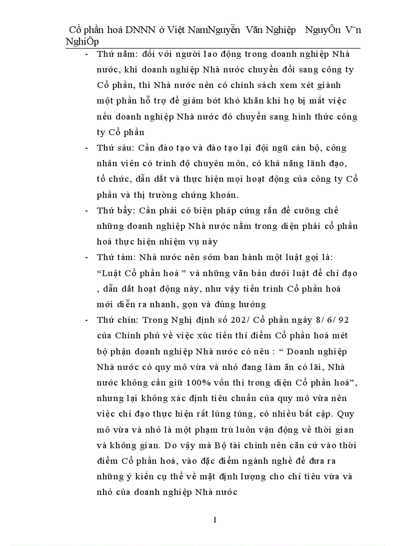 image for page Một số giải pháp nhằm đẩy nhanh tiến trình cổ phần hoá doanh nghiệp Nhà nước
