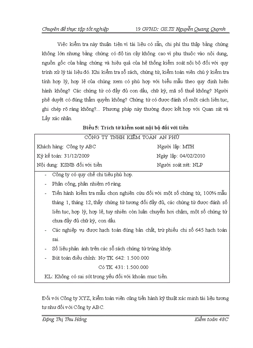 image for page Vận dụng các kỹ thuật thu thập bằng chứng kiểm toán trong kiểm toán báo cáo tài chính do Công ty TNHH kiểm toán An Phú thực hiện