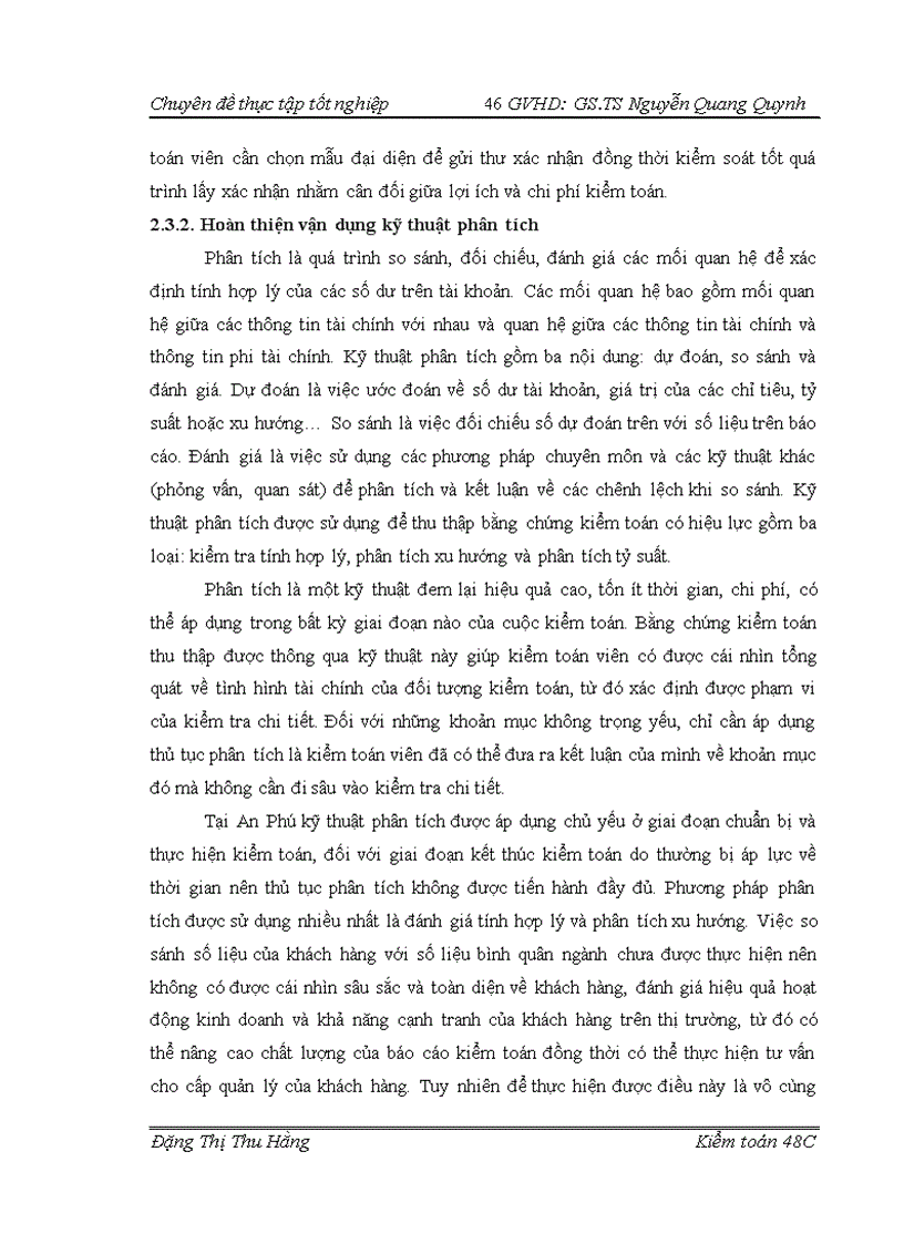 image for page Vận dụng các kỹ thuật thu thập bằng chứng kiểm toán trong kiểm toán báo cáo tài chính do Công ty TNHH kiểm toán An Phú thực hiện