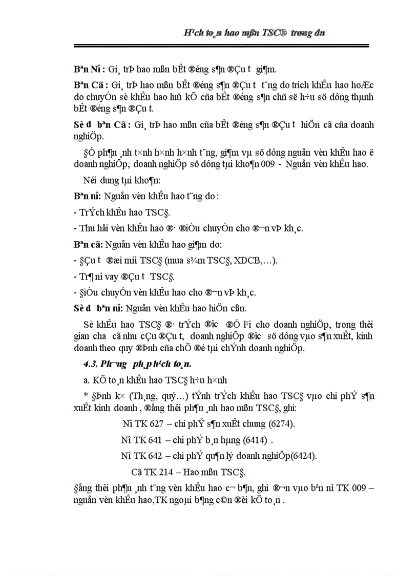 image for page Hạch toán hao mòn TS trong dn