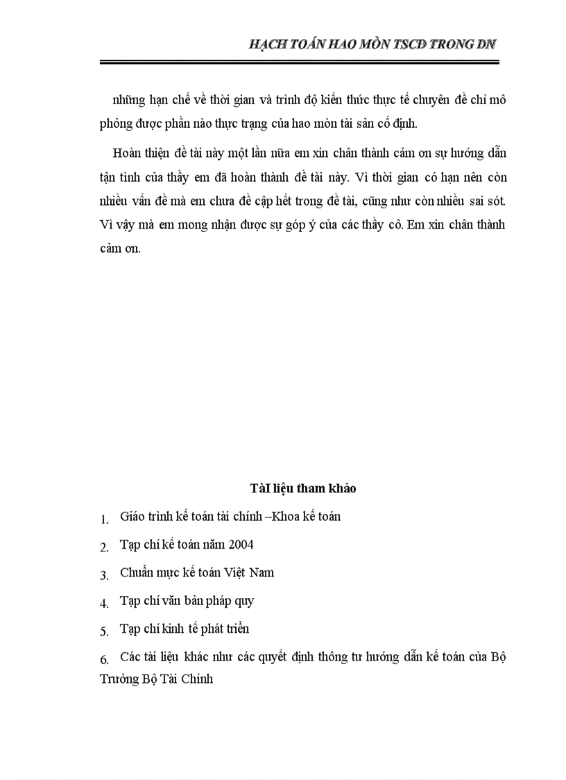 image for page Hạch toán hao mòn TS trong dn