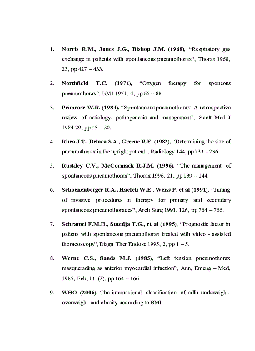 image for page Mô tả đặc điểm lâm sàng cận lâm sàng nguyên nhân của tràn khí màng phổi tự phát tại bệnh viện Lao và Bệnh phổi Trung ương từ tháng 01 2008 đến 06 2009
