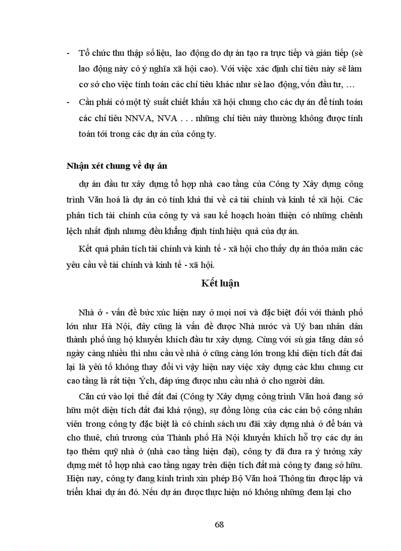 image for page Phương pháp đánh giá hiệu quả tài chính kinh tế xã hội của dự án xây dựng ứng dụng dự án xây dựng tổ hợp nhà cao tầng của Công ty Xây dựng Công trình Văn hoá 1