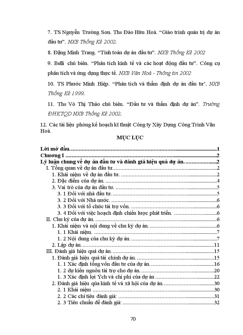 image for page Phương pháp đánh giá hiệu quả tài chính kinh tế xã hội của dự án xây dựng ứng dụng dự án xây dựng tổ hợp nhà cao tầng của Công ty Xây dựng Công trình Văn hoá 1