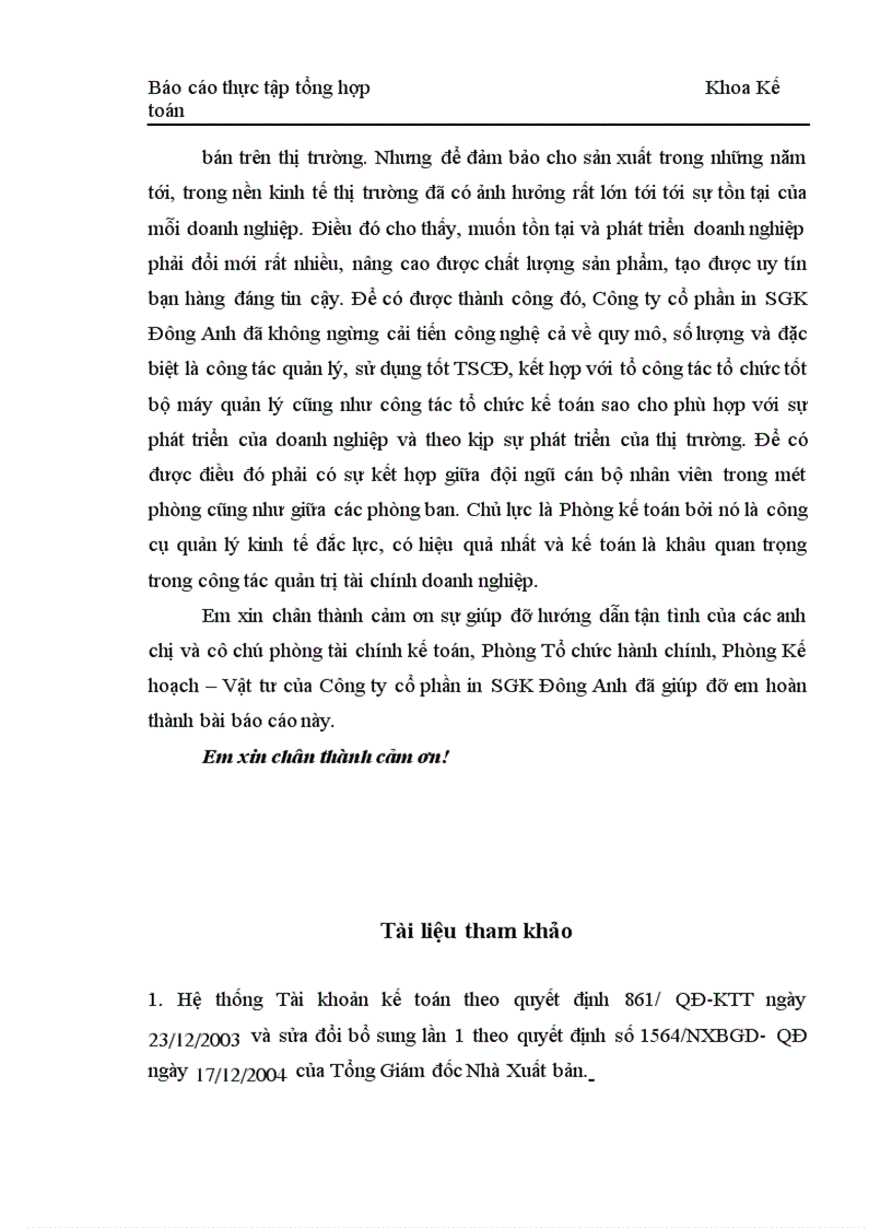 image for page Báo cáo thực tập tổng hợp tại Công ty cổ phần in SGK Đông Anh