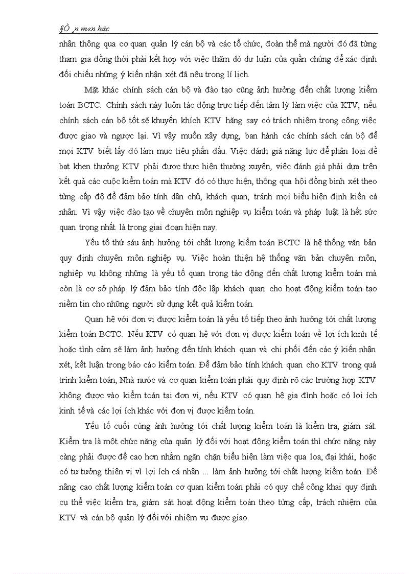 image for page Mối quan hệ giữa chức năng kiển toán với trách nhiệm của kiển toán viên về chất lượng kiểm toán báo cáo tài chính 1