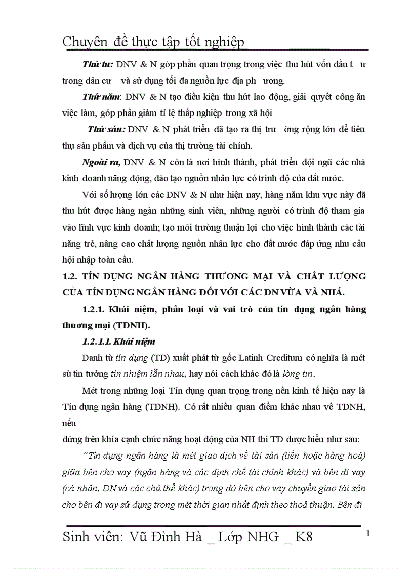 image for page Giải pháp nâng cao chất lượng tín dụng đối với Doanh nghiệp vừa và nhỏ tại Ngân hàng đầu tư và phát triển Việt Nam BIDV Chi nhánh Hà Tõy 1