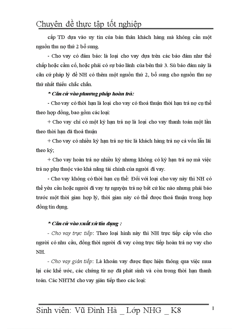 image for page Giải pháp nâng cao chất lượng tín dụng đối với Doanh nghiệp vừa và nhỏ tại Ngân hàng đầu tư và phát triển Việt Nam BIDV Chi nhánh Hà Tõy 1