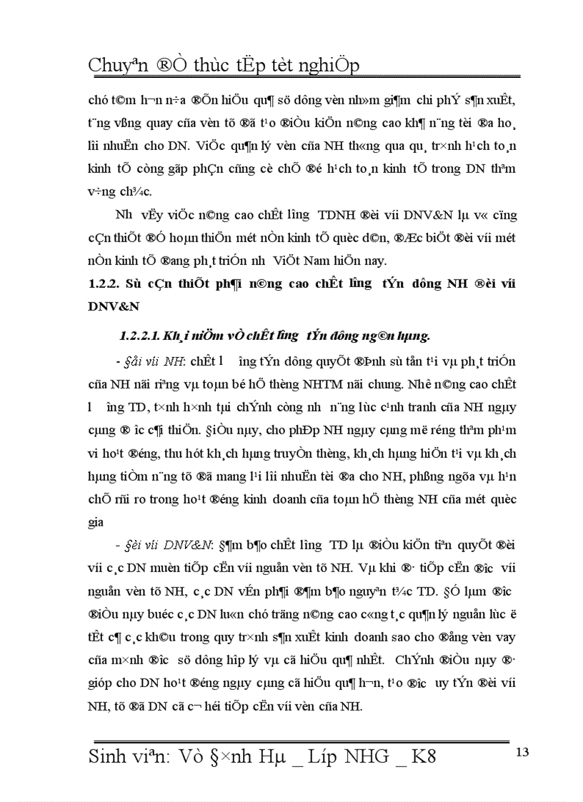 image for page Giải pháp nâng cao chất lượng tín dụng đối với Doanh nghiệp vừa và nhỏ tại Ngân hàng đầu tư và phát triển Việt Nam BIDV Chi nhánh Hà Tõy 1