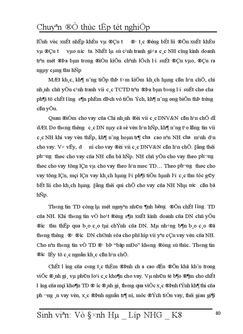 image for page Giải pháp nâng cao chất lượng tín dụng đối với Doanh nghiệp vừa và nhỏ tại Ngân hàng đầu tư và phát triển Việt Nam BIDV Chi nhánh Hà Tõy 1