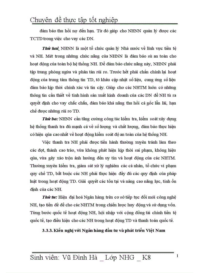 image for page Giải pháp nâng cao chất lượng tín dụng đối với Doanh nghiệp vừa và nhỏ tại Ngân hàng đầu tư và phát triển Việt Nam BIDV Chi nhánh Hà Tõy 1