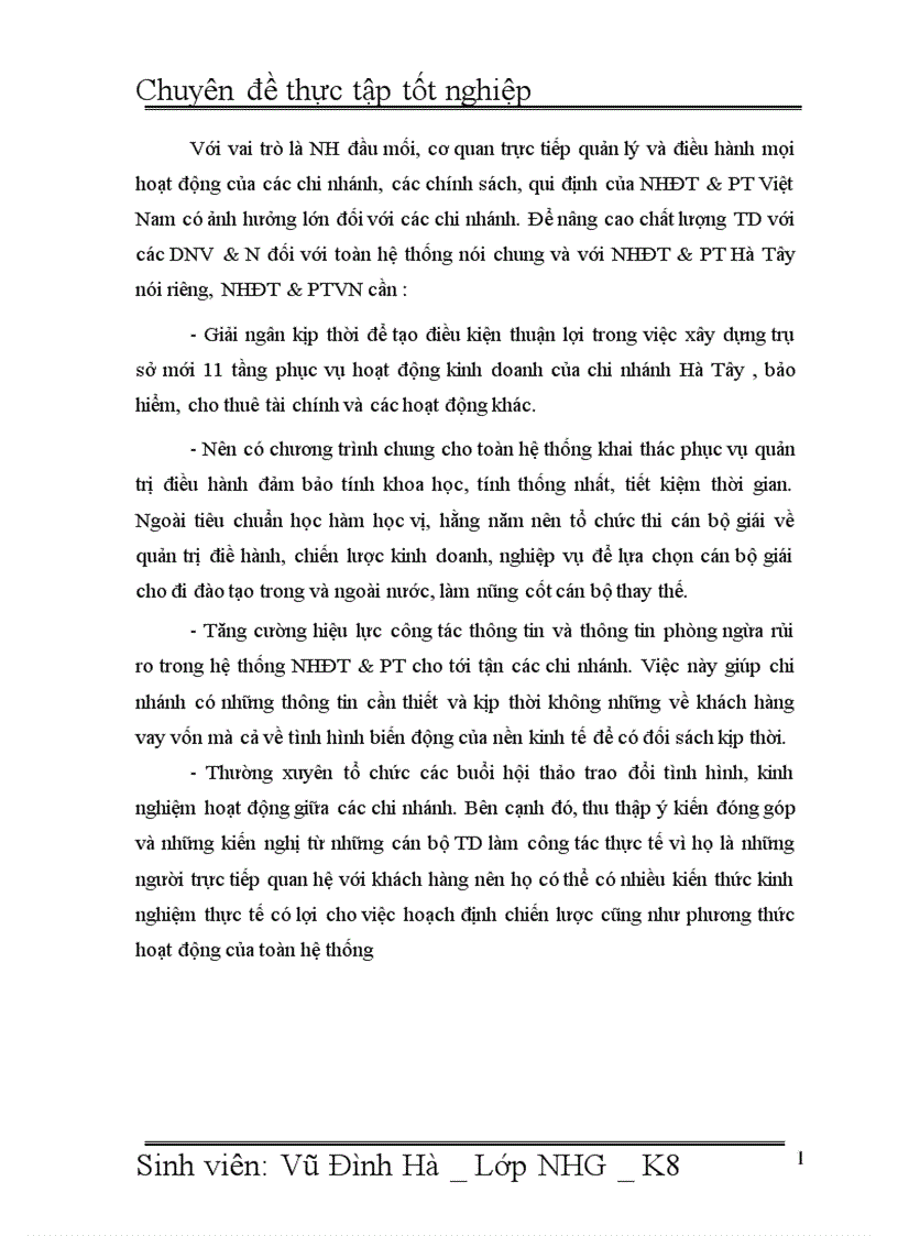 image for page Giải pháp nâng cao chất lượng tín dụng đối với Doanh nghiệp vừa và nhỏ tại Ngân hàng đầu tư và phát triển Việt Nam BIDV Chi nhánh Hà Tõy 1