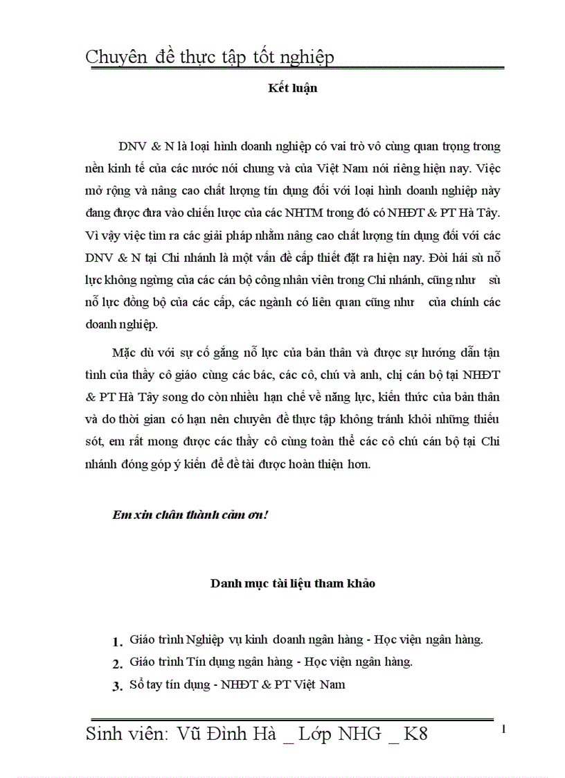 image for page Giải pháp nâng cao chất lượng tín dụng đối với Doanh nghiệp vừa và nhỏ tại Ngân hàng đầu tư và phát triển Việt Nam BIDV Chi nhánh Hà Tõy 1