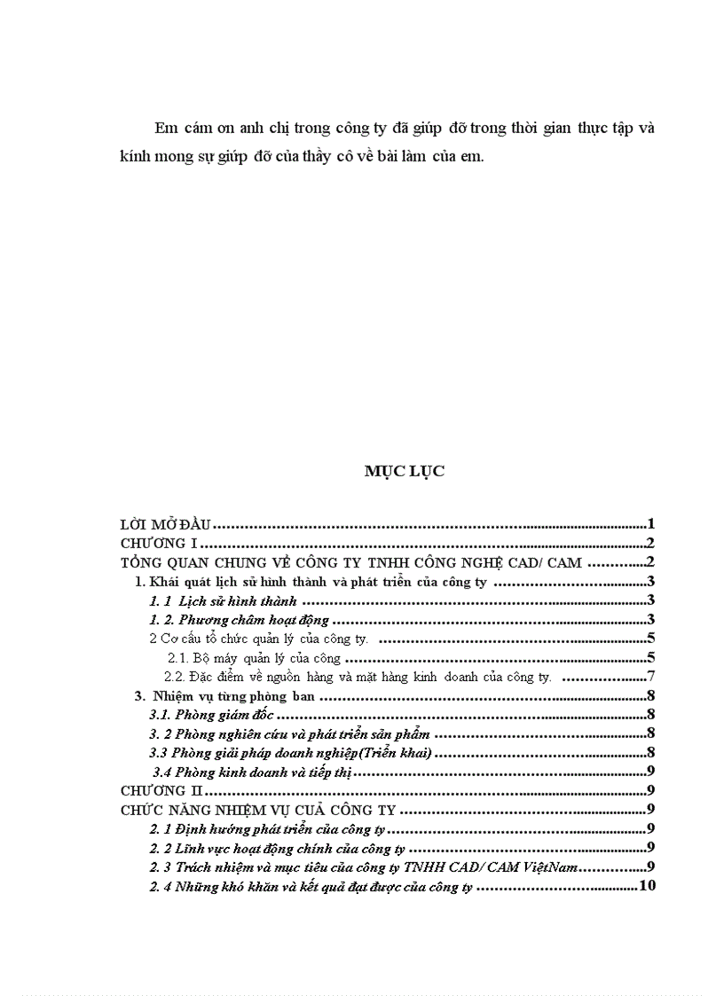 image for page Báo cáo thực tập tại Công ty TNHH công nghệ CAD CAM Việt Nam