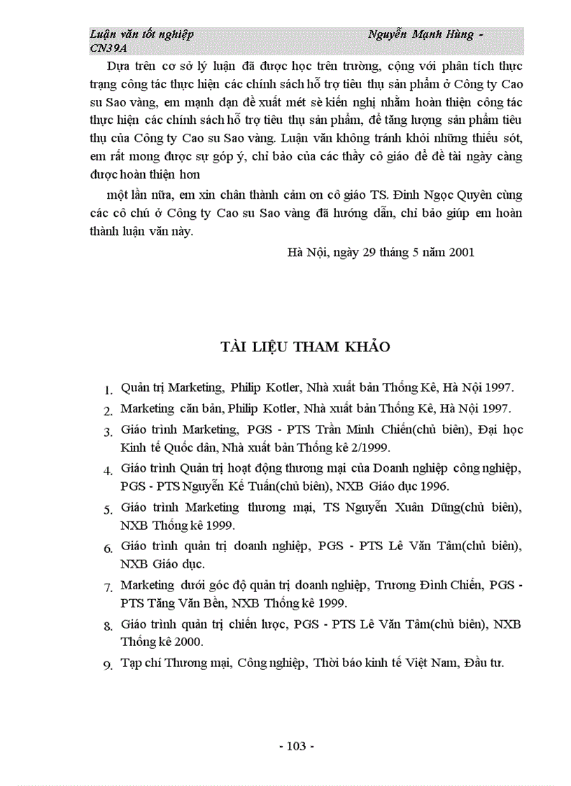 image for page Hoàn thiện các chính sách hỗ trợ tiêu thụ sản phẩm của Công ty Cao su Sao vàng 1