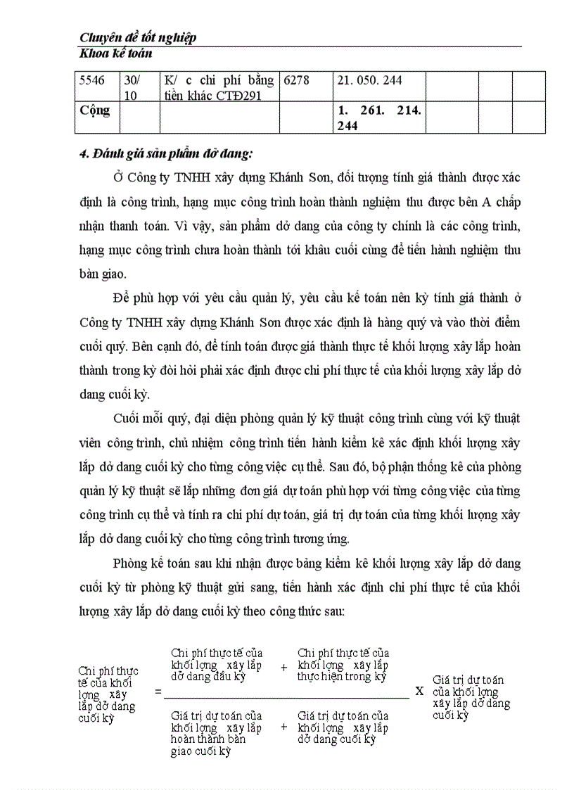 image for page Hạch toán chi phí sản xuất và tính giá thành sản phẩm tại Công ty TNHH xây dựng Khánh Sơn 1