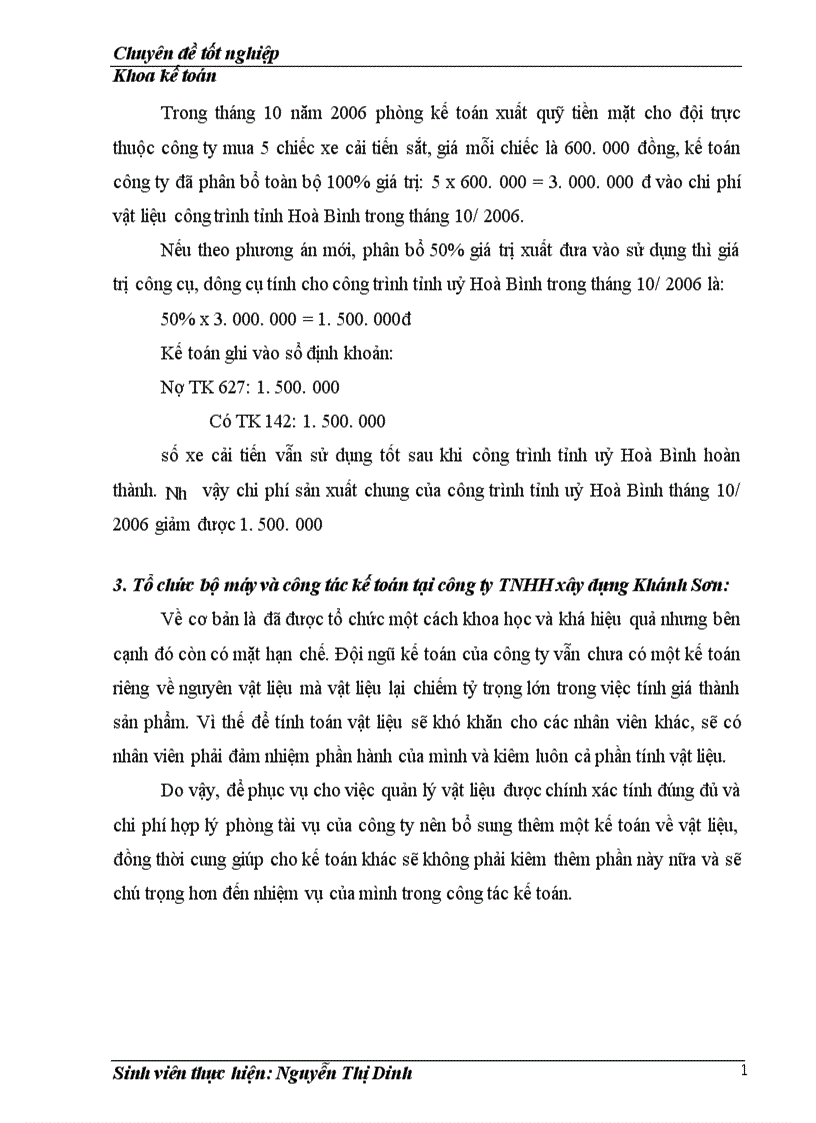 image for page Hạch toán chi phí sản xuất và tính giá thành sản phẩm tại Công ty TNHH xây dựng Khánh Sơn 1