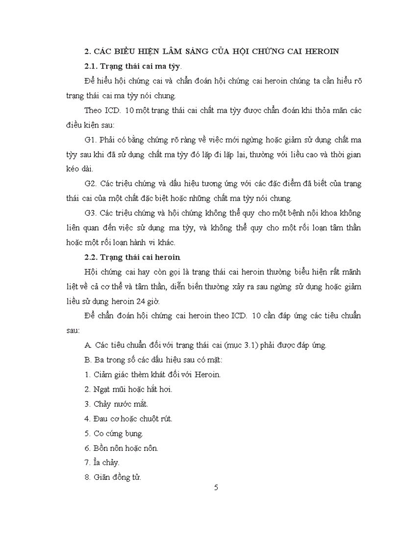 image for page Chăm sóc người bệnh cai cắt cơn nghiện heroin