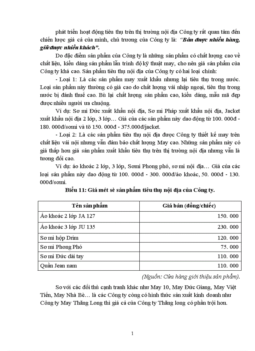 image for page Biện pháp nhằm đẩy mạnh tiêu thụ sản phẩm trên thị trường nội địa của công ty May Thăng Long 1