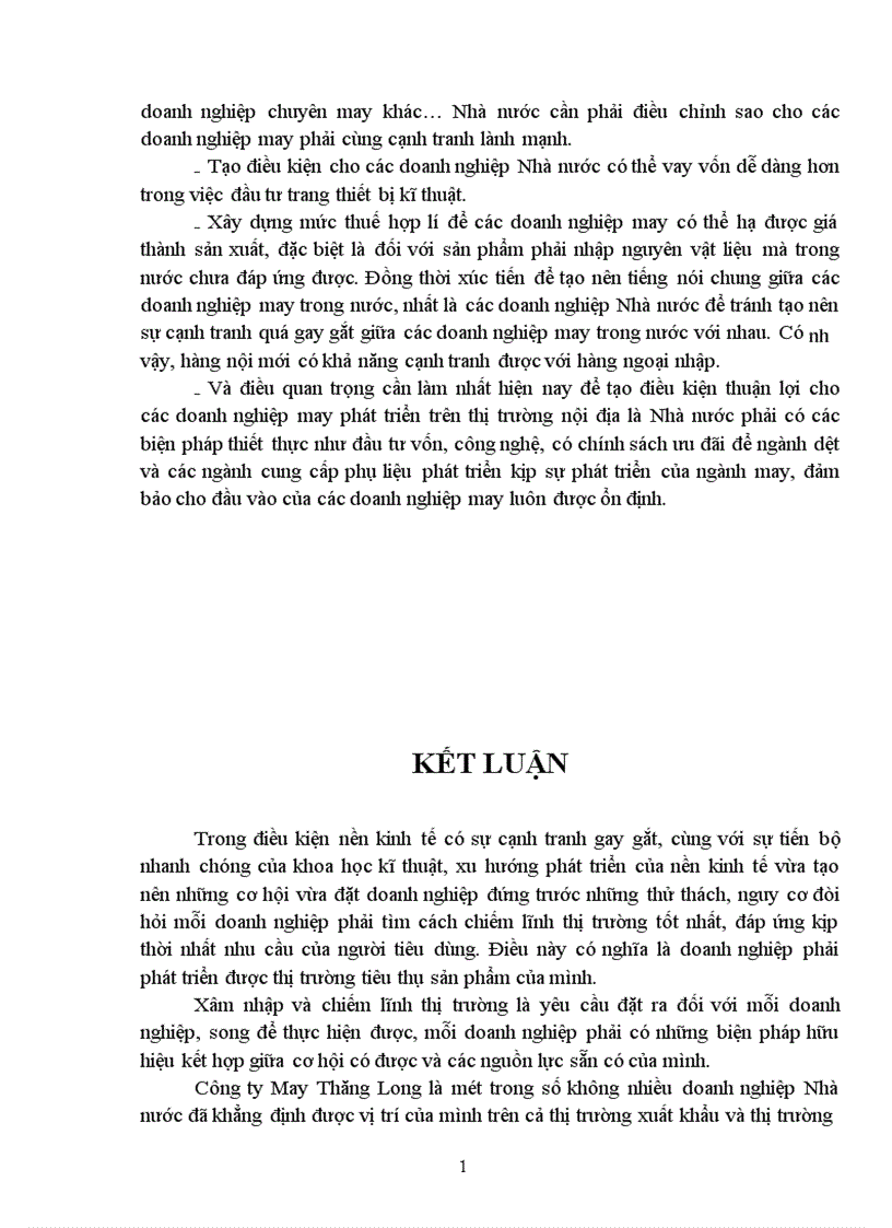 image for page Biện pháp nhằm đẩy mạnh tiêu thụ sản phẩm trên thị trường nội địa của công ty May Thăng Long 1