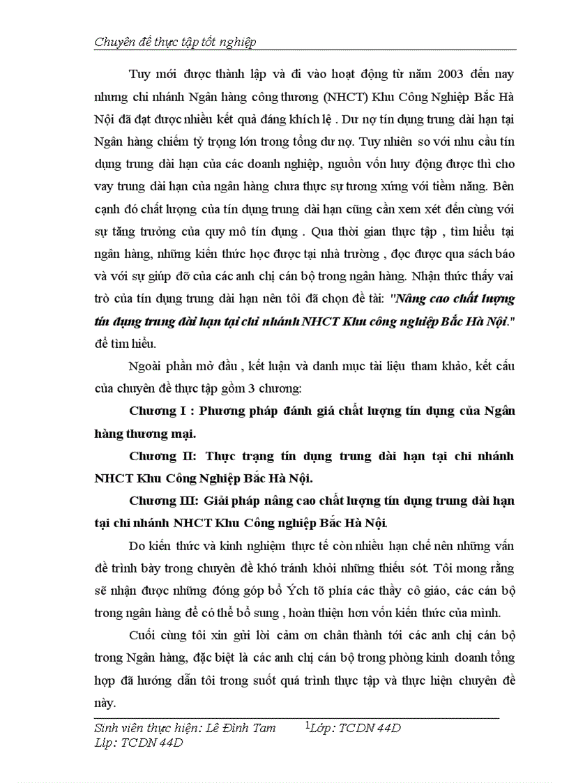 image for page Nâng cao chất lượng tín dụng trung dài hạn tại chi nhánh NHCT Khu công nghiệp Bắc Hà Nội 1