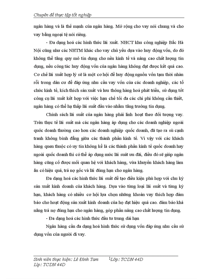 image for page Nâng cao chất lượng tín dụng trung dài hạn tại chi nhánh NHCT Khu công nghiệp Bắc Hà Nội 1