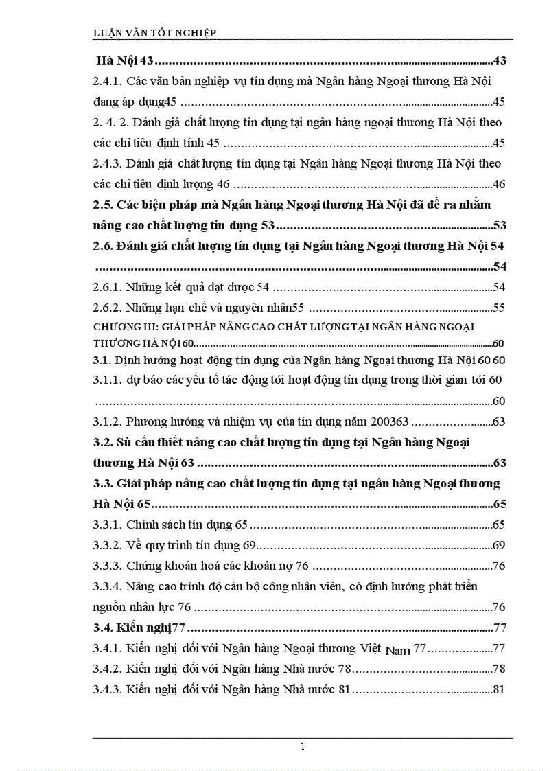 image for page Giải pháp nâng cao chất lượng tín dụng tại Ngân hàng Ngoại thương Hà Nội 1