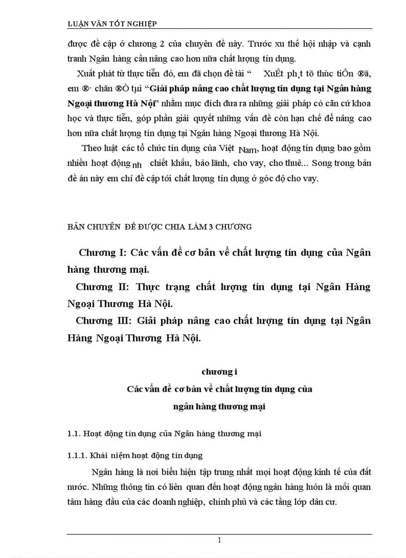 image for page Giải pháp nâng cao chất lượng tín dụng tại Ngân hàng Ngoại thương Hà Nội 1