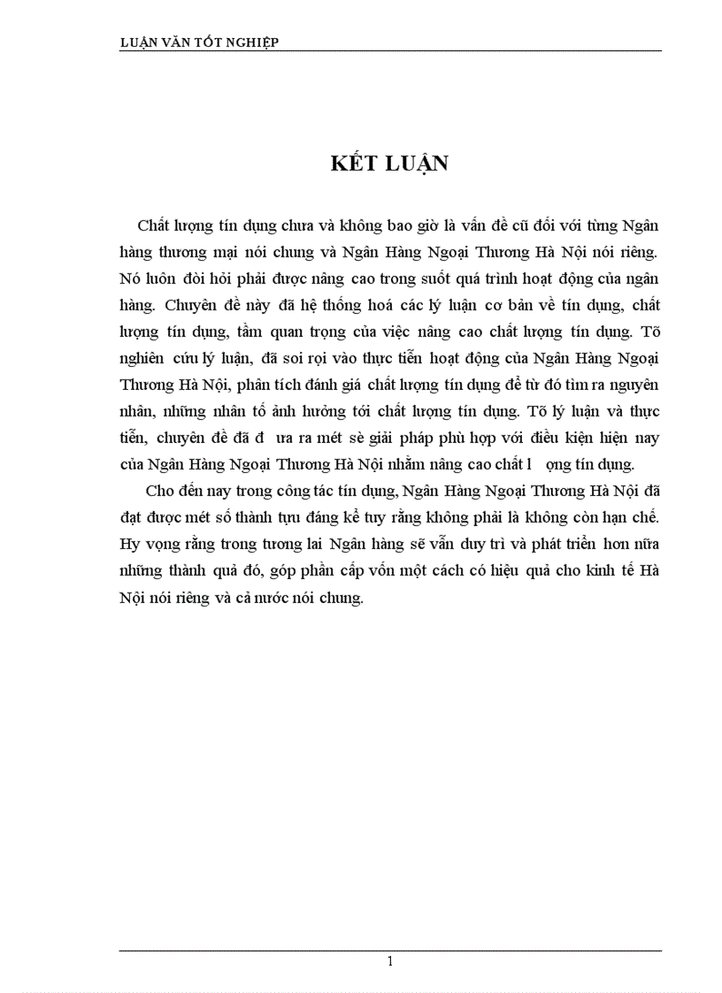 image for page Giải pháp nâng cao chất lượng tín dụng tại Ngân hàng Ngoại thương Hà Nội 1