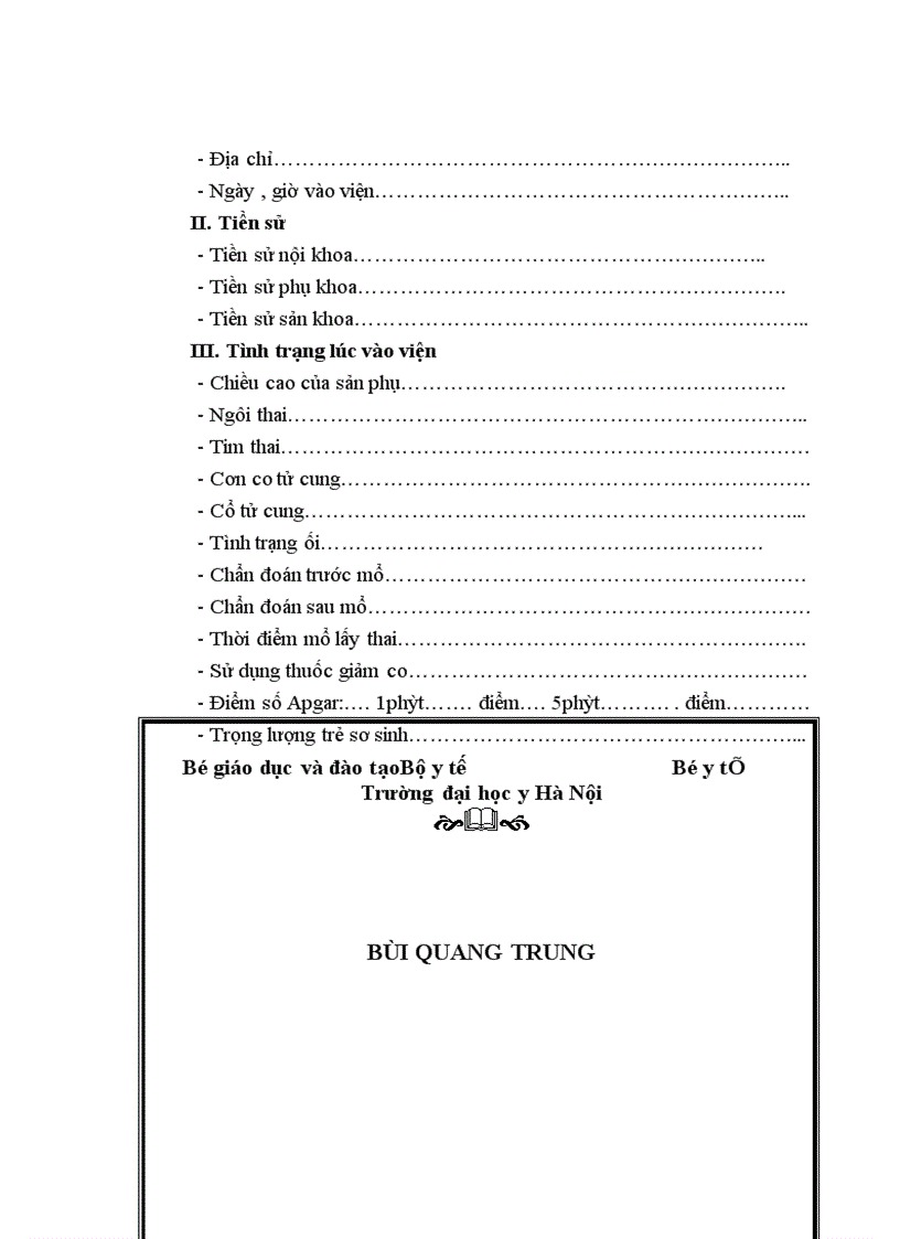 image for page Nghiên cứu tỷ lệ mổ lấy thai ở sản phụ con so tại bệnh viện Phụ sản Trung ương cách nhau 5 năm 2004 và 2009
