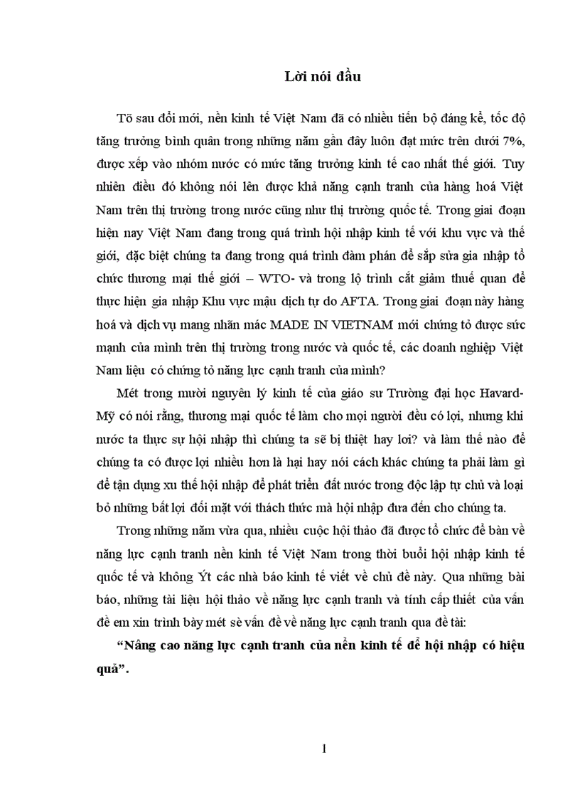 image for page Nâng cao năng lực cạnh tranh của nền kinh tế để hội nhập có hiệu quả 1