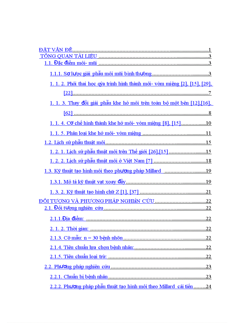 image for page Đánh giá vai trò tạo hình chữ Z ở trên đường viền da môi đỏ trong phương pháp Millard mổ khe hở môi một bên toàn bộ