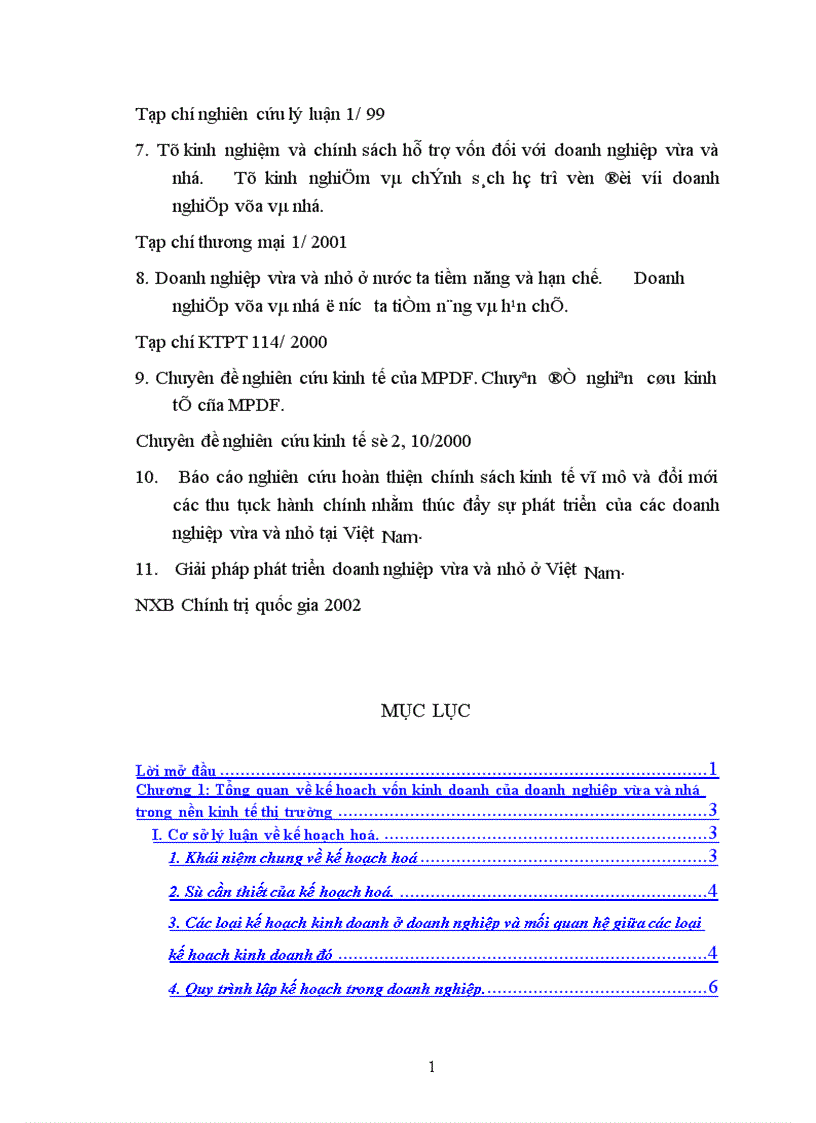 image for page Kế hoạch vốn kinh doanh của doanh nghiệp vừa và nhỏ Việt Nam trong nền kinh tế thị trường 1