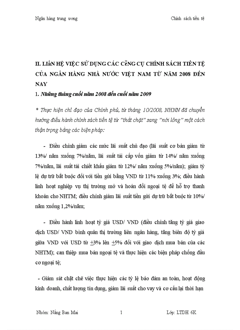 image for page Thực trạng sử dụng các công cụ trong điều hành chính sách tiền tệ của NHTW