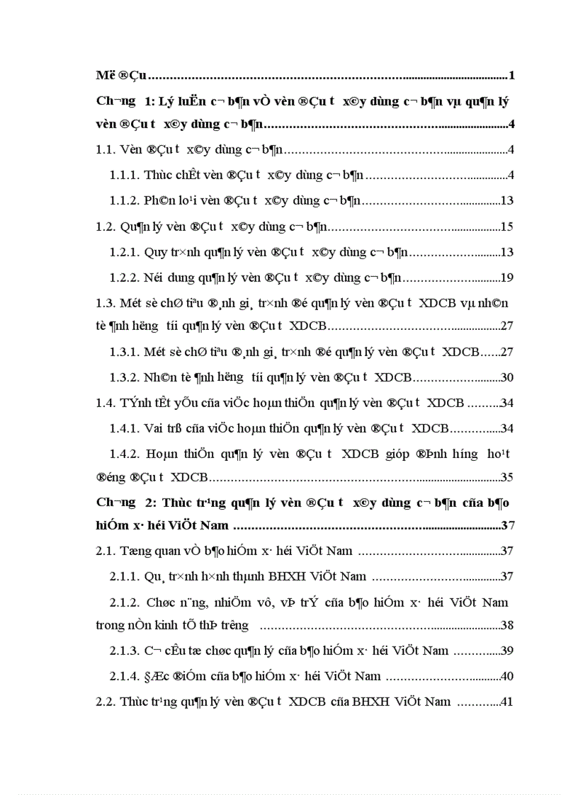 image for page Hoàn thiện quản lý vốn đầu tư Xây dựng cơ bản của Bảo hiểm xã hội Việt Nam 1