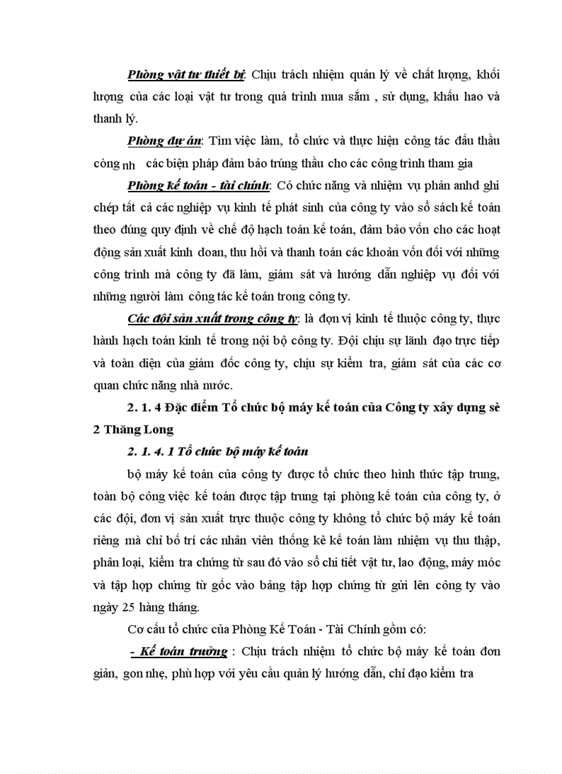 image for page Tổ chức công tác kế toán tiền lương và các khoảng trích theo lương tại Công ty xây dựng số 2 Thăng Long 1