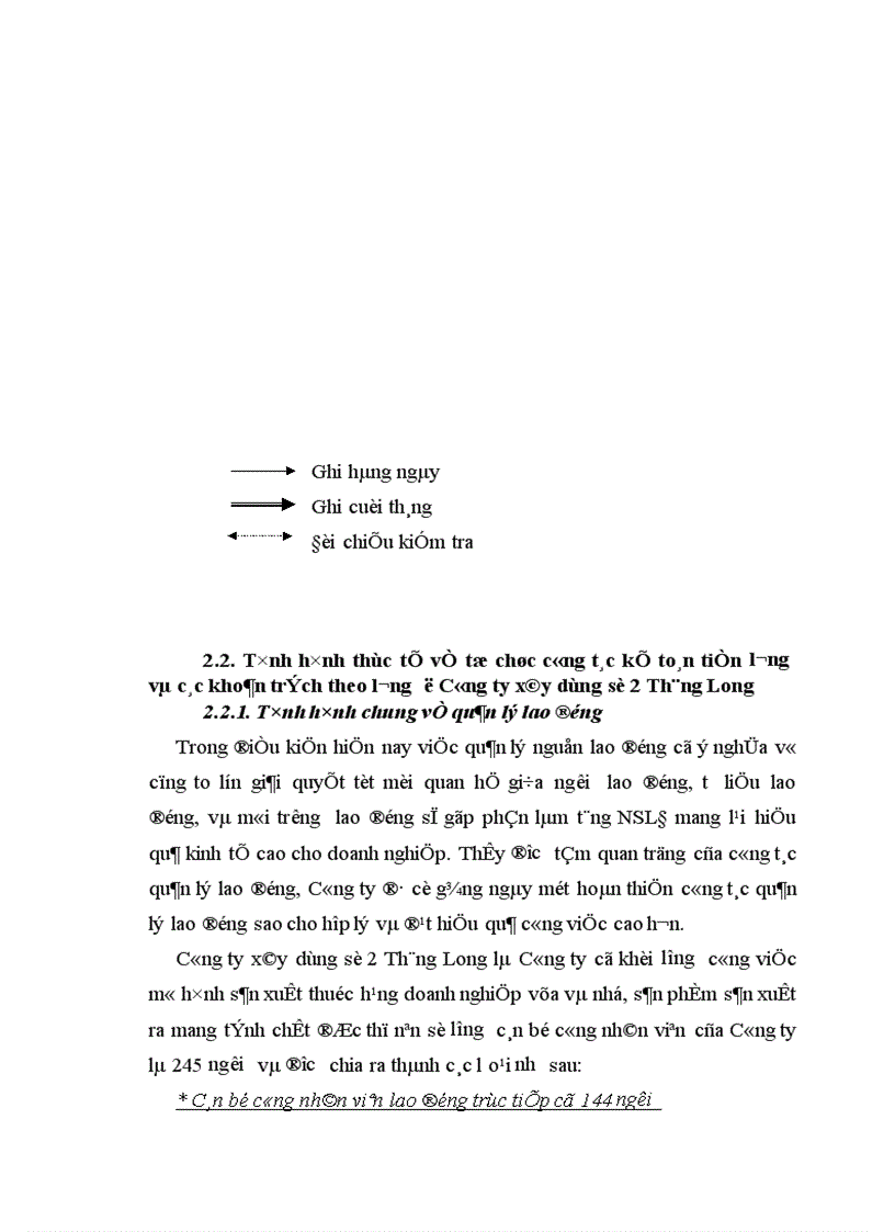 image for page Tổ chức công tác kế toán tiền lương và các khoảng trích theo lương tại Công ty xây dựng số 2 Thăng Long 1