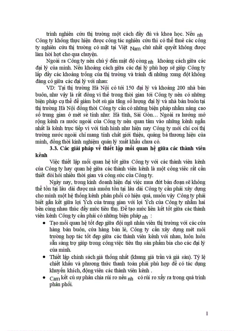 image for page Hoàn thiện hệ thống kênh phân phối của công ty Bia Hà Nội
