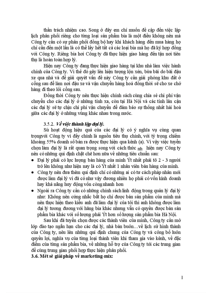 image for page Hoàn thiện hệ thống kênh phân phối của công ty Bia Hà Nội