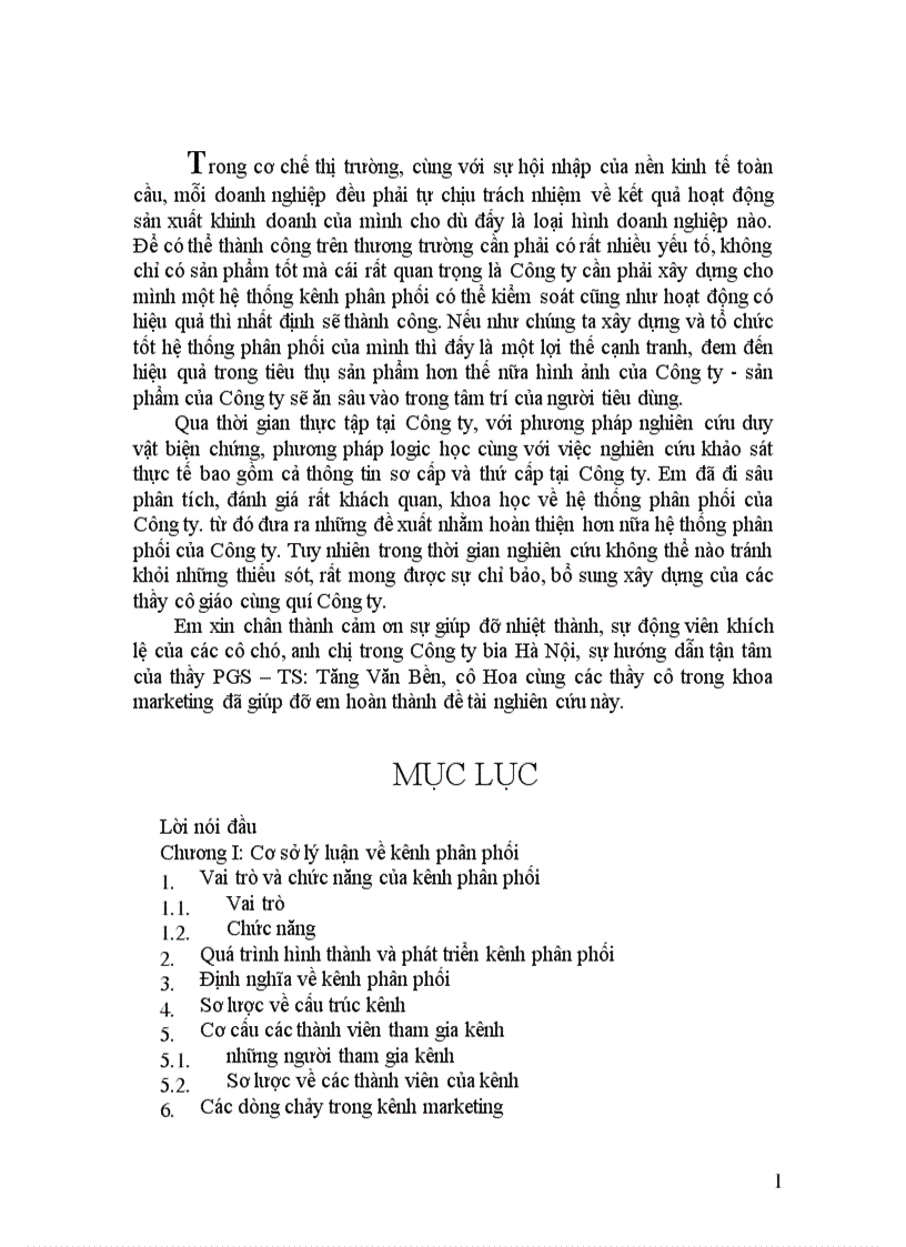 image for page Hoàn thiện hệ thống kênh phân phối của công ty Bia Hà Nội